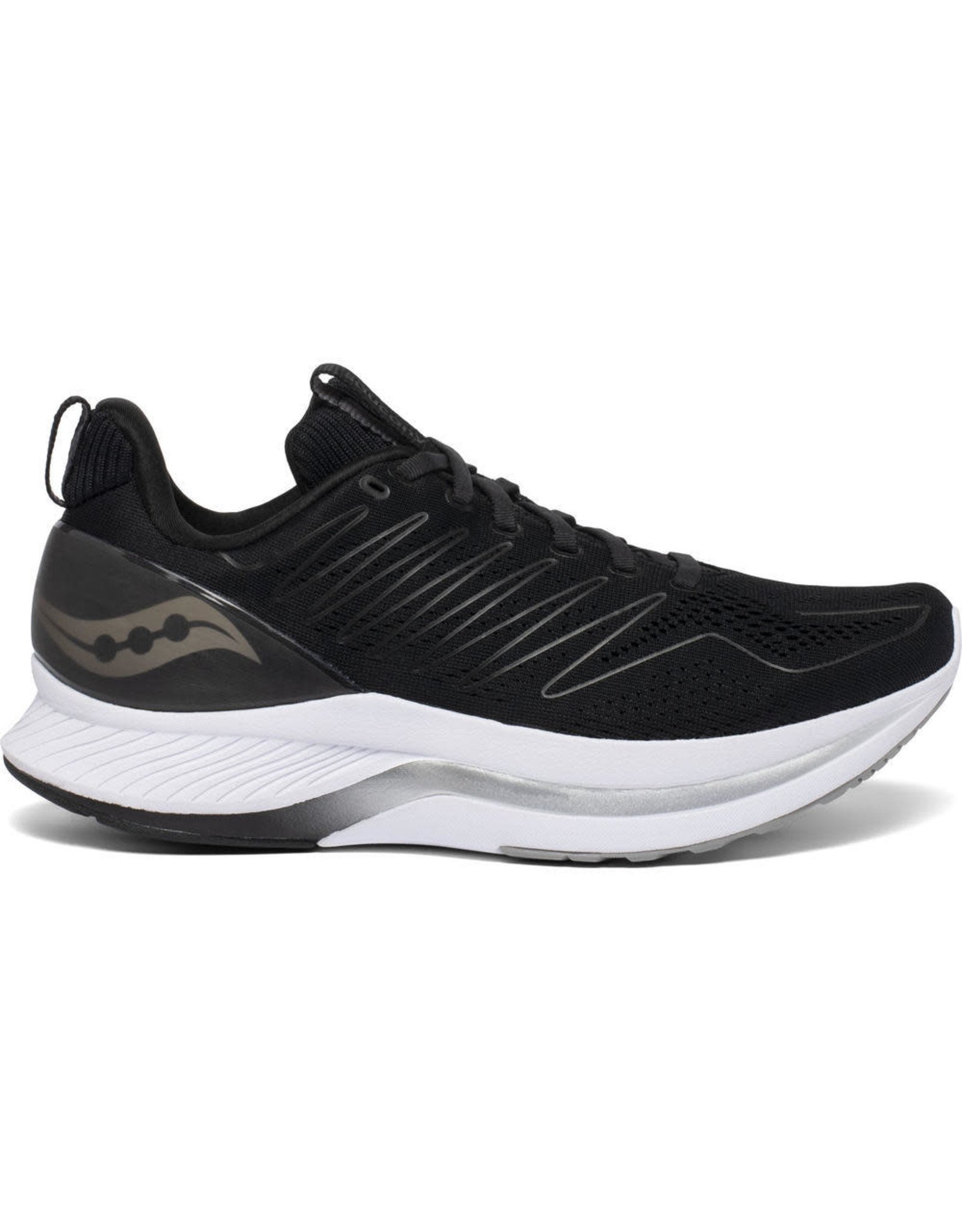 Saucony black hot sale and white shoes