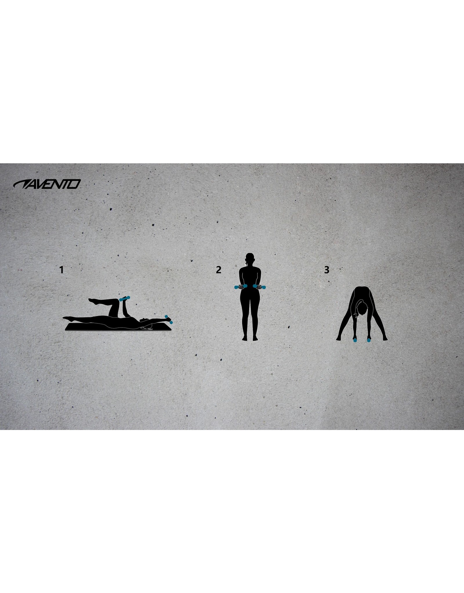 Avento Handgewicht Set • Bone - 2x 2 kg •