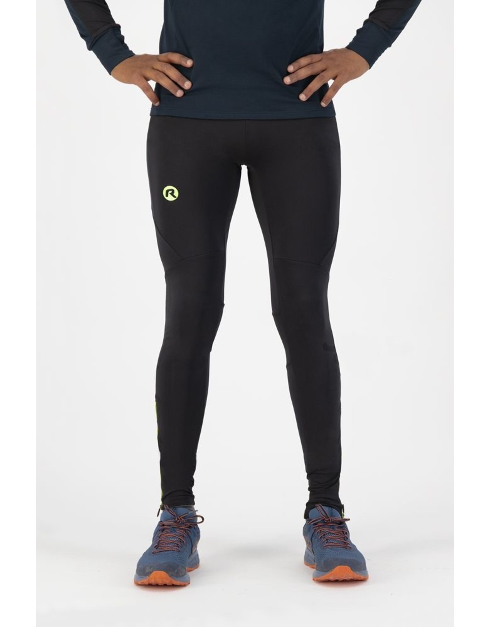 Rogelli Runningtight Lang Electro zwart/blauw/fluor-gee