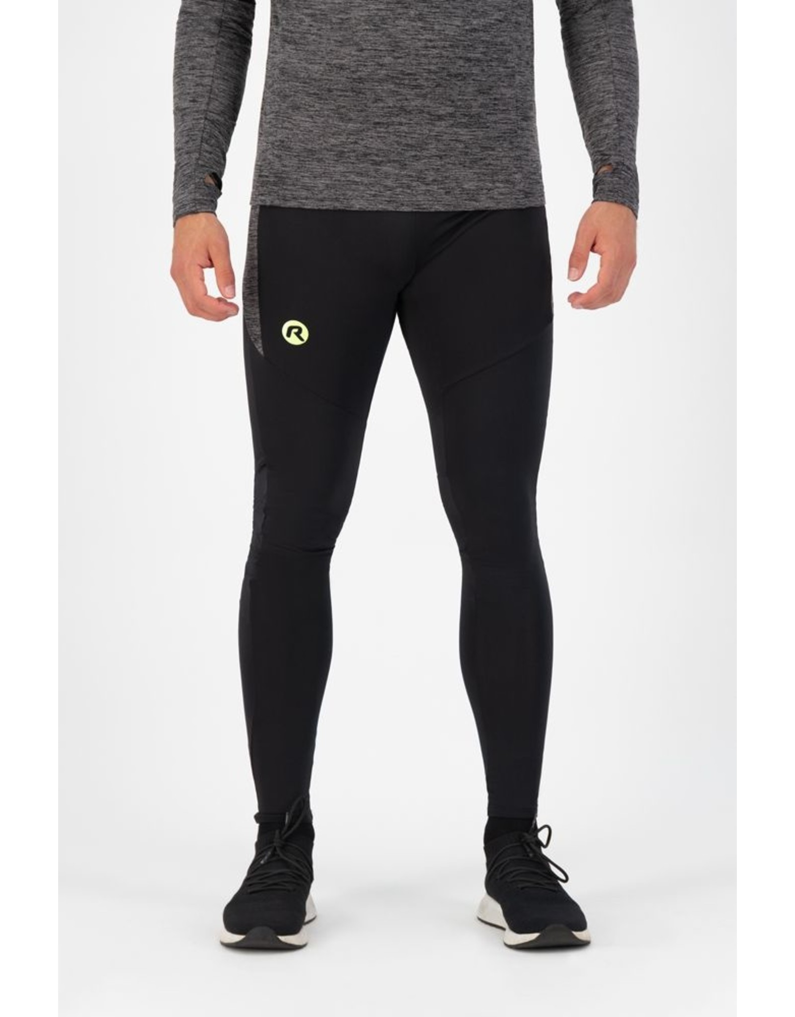 Rogelli Runningtight Lang Enjoy zwart/fluor-geel