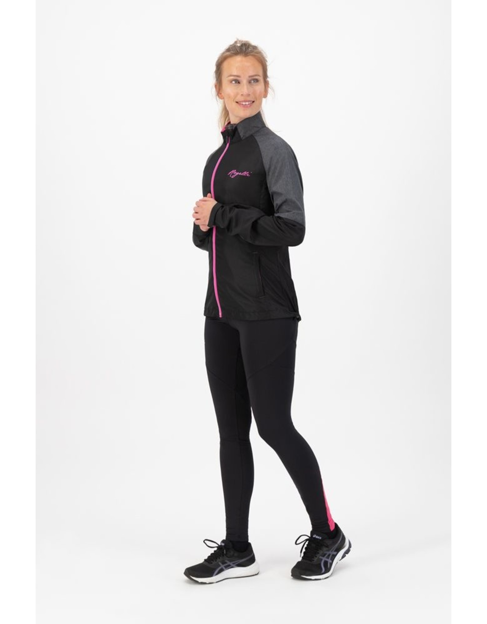 Rogelli Ds Runningjack Enjoy melange/zwart/roze