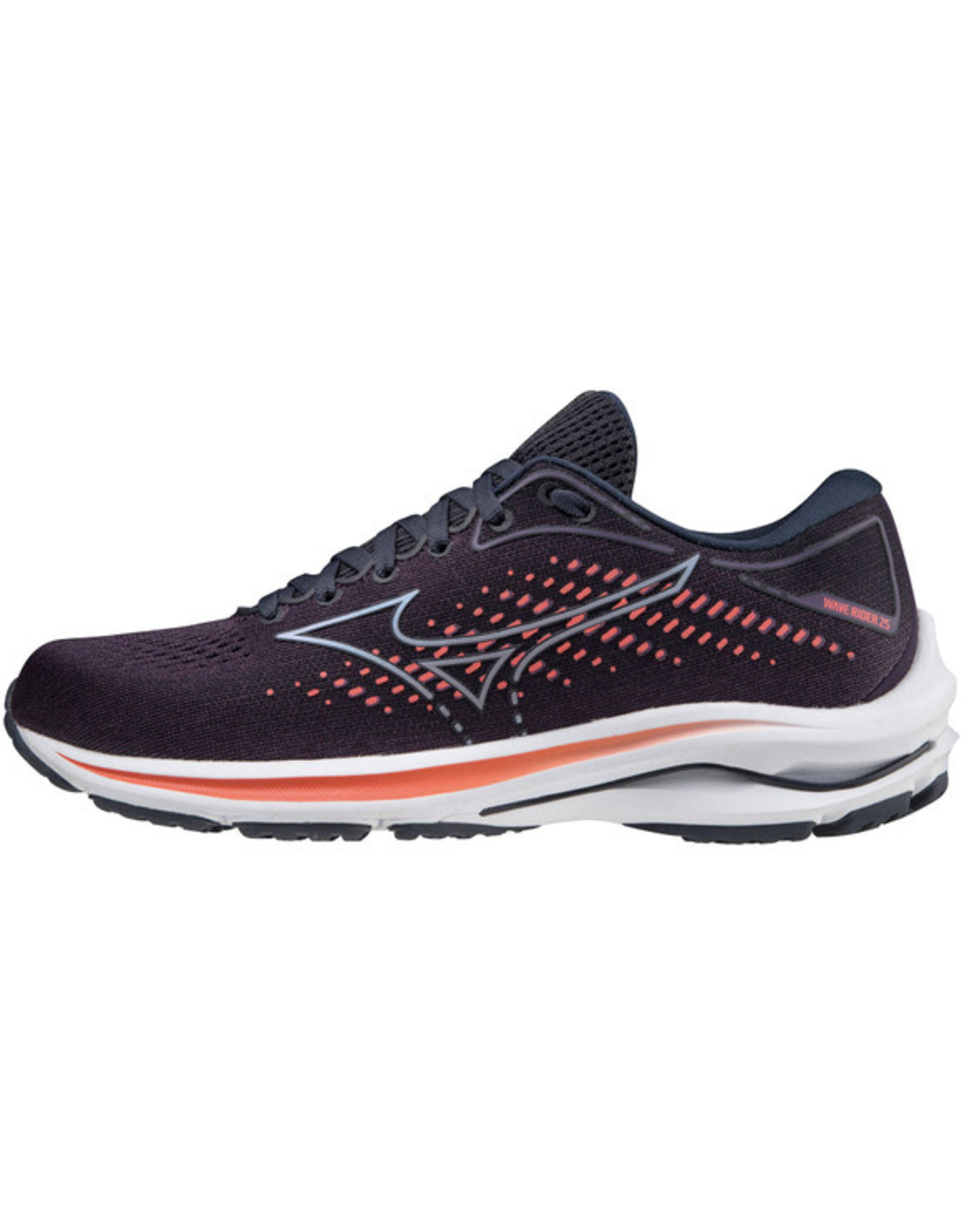 Mizuno WAVE RIDER 25-Dames-MGrape/DGray/LivingCoral