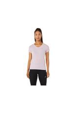 Asics V-NECK SS TOP-Dames-BARELY ROSE