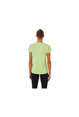 Asics V-NECK SS TOP-Dames-LIME GREEN