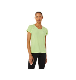 Asics V-NECK SS TOP-Dames-LIME GREEN