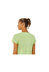 Asics V-NECK SS TOP-Dames-LIME GREEN