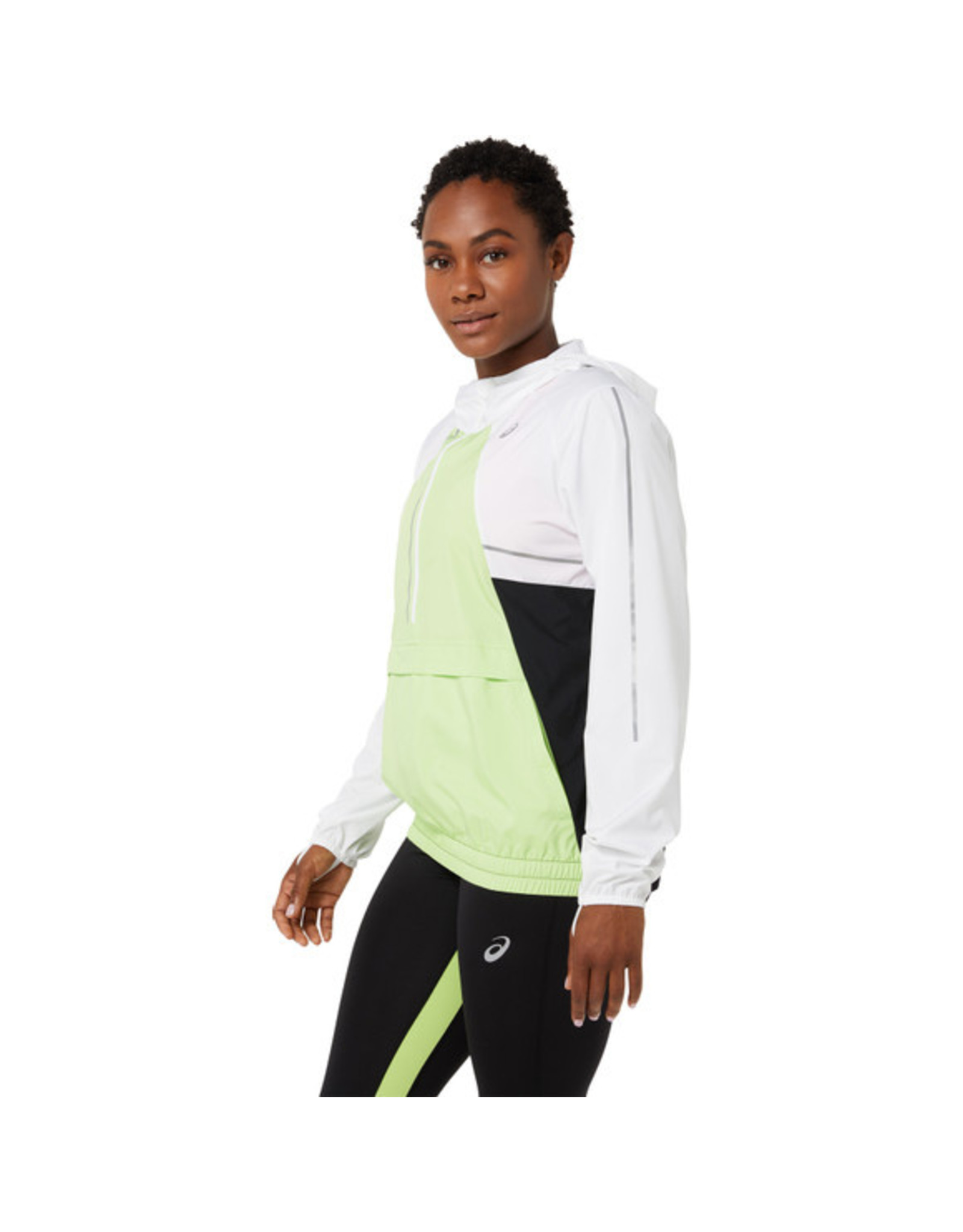 Asics LITE-SHOW JACKET-Dames-BRILLIANT WHITE/LIME GREEN