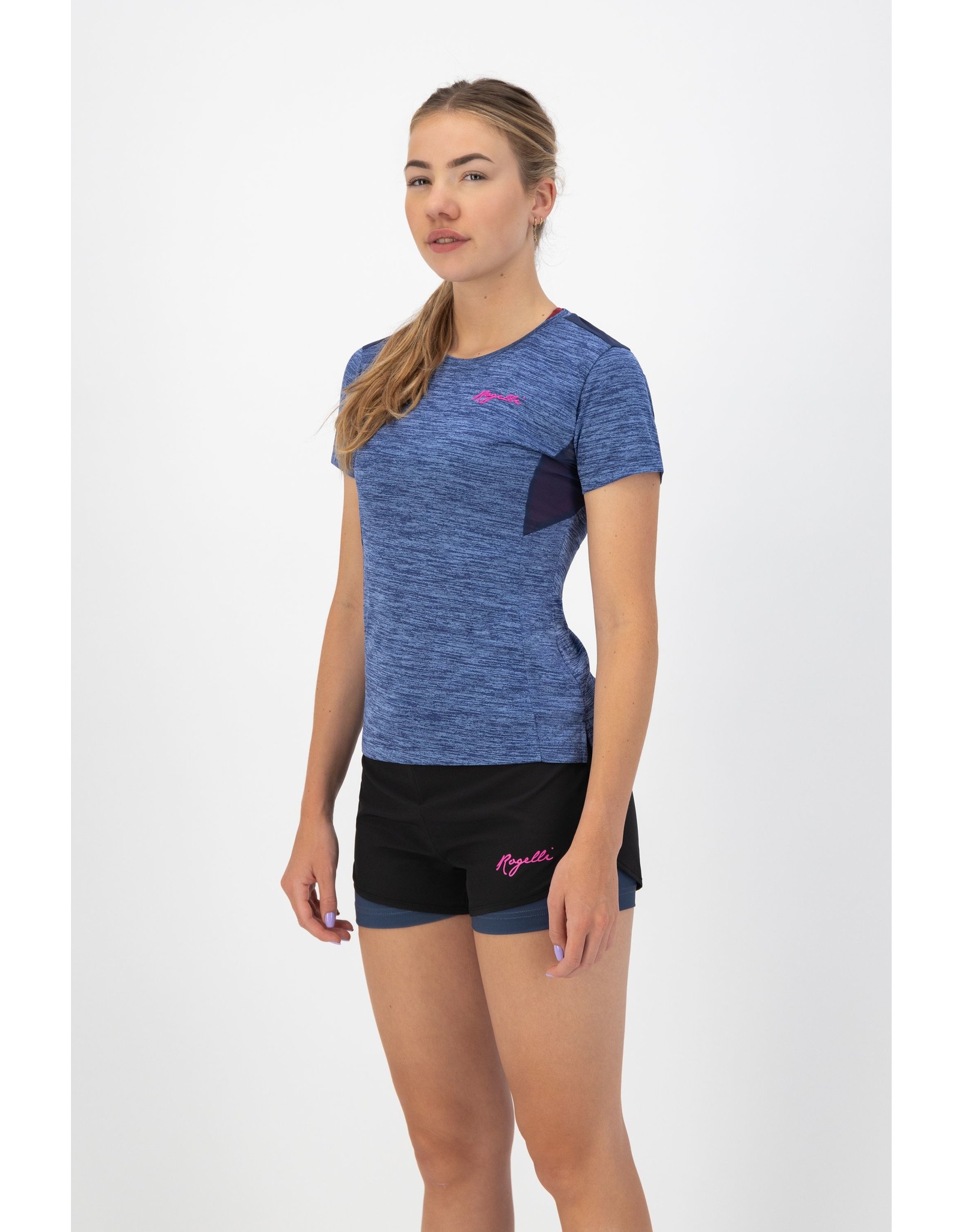 Rogelli Ds Runningshort June Blauw/Roze