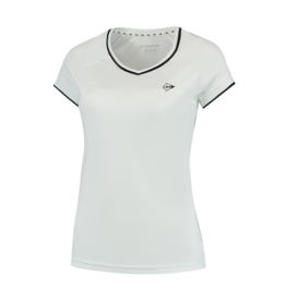 Dunlop D AP CLUB GIRLS CREW TEE-WHITE/BLACK