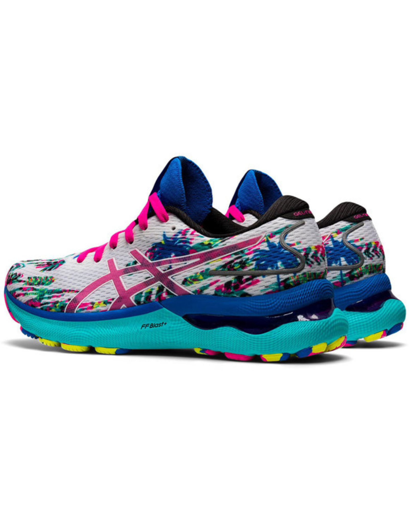 GEL-NIMBUS 24-WHITE/PINK GLO-Dames - Maltha Sport