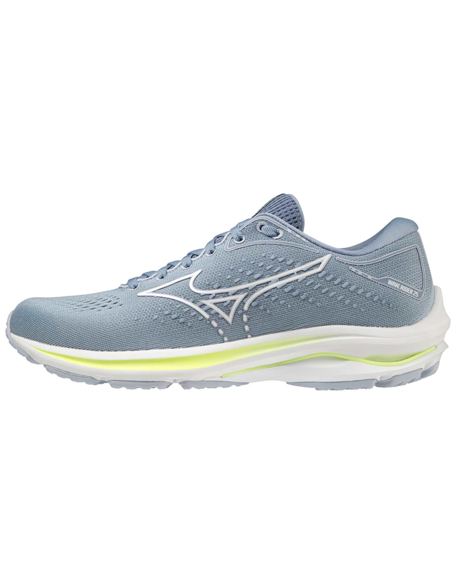 Mizuno WAVE RIDER 25-Heather/White/NeoLime-Dames