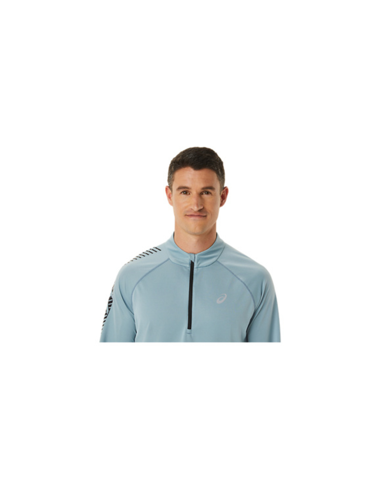 Asics ICON LS 1/2 ZIP-Heren-LIGHT STEEL/PERFORMANCE BLACK