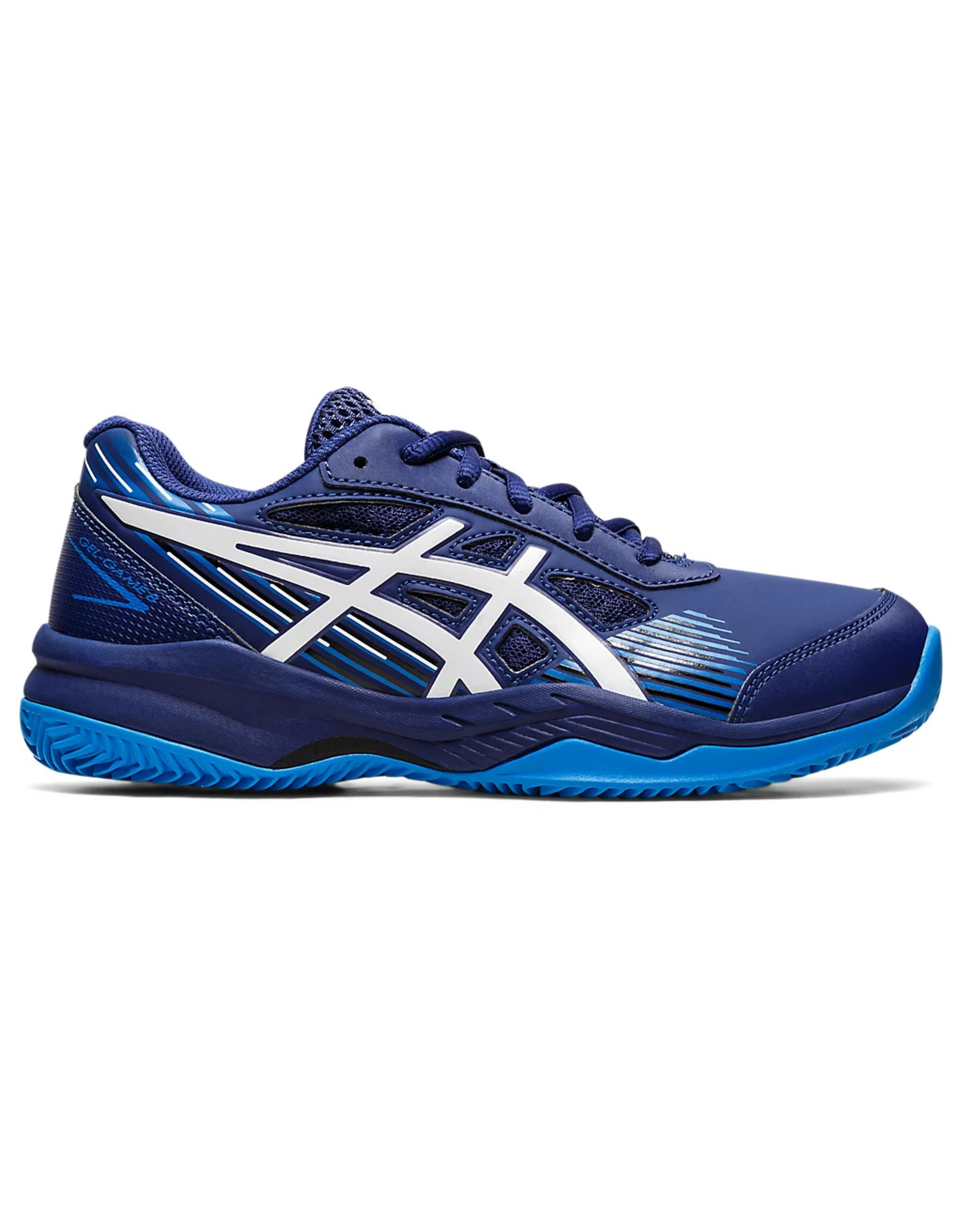 Asics GEL-GAME 8 CLAY/OC GS-DIVE BLUE/WHITE-Kinderen