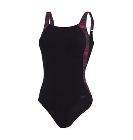 Speedo LUNALUSTRE PRNT SHAPING 1P BLA/RED