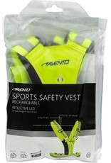 Avento •Sport Veiligheidsvest met LED•Oplaadbaar•Fluorgeel