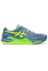 Asics GEL-RESOLUTION 9 CLAY-STEEL BLUE/HAZARD GREEN-Heren