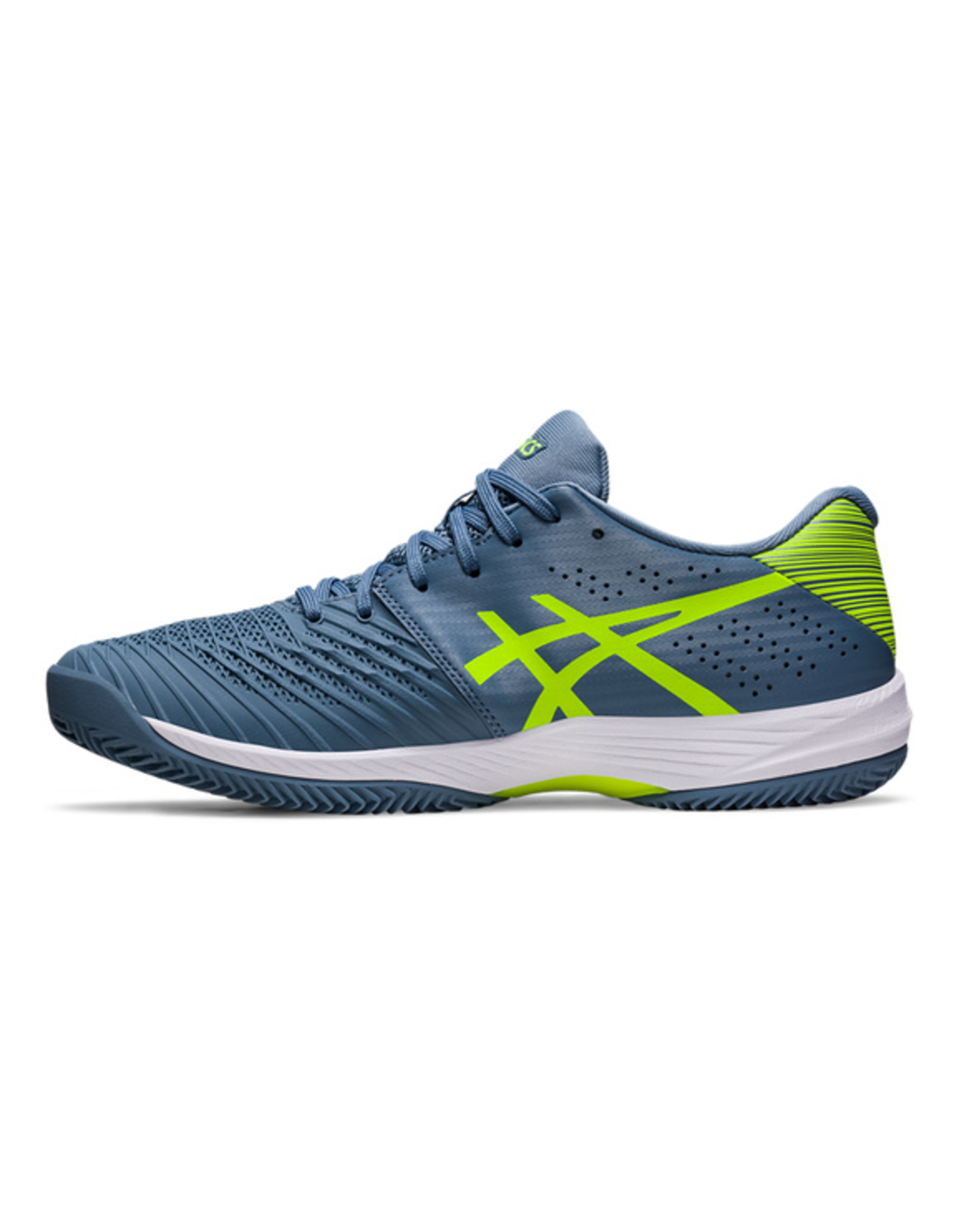 Asics SOLUTION SWIFT FF CLAY-STEEL BLUE/HAZARD GREEN-Heren