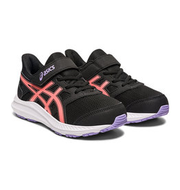 Asics JOLT 4 PS-BLACK/PAPAYA-Kinderen