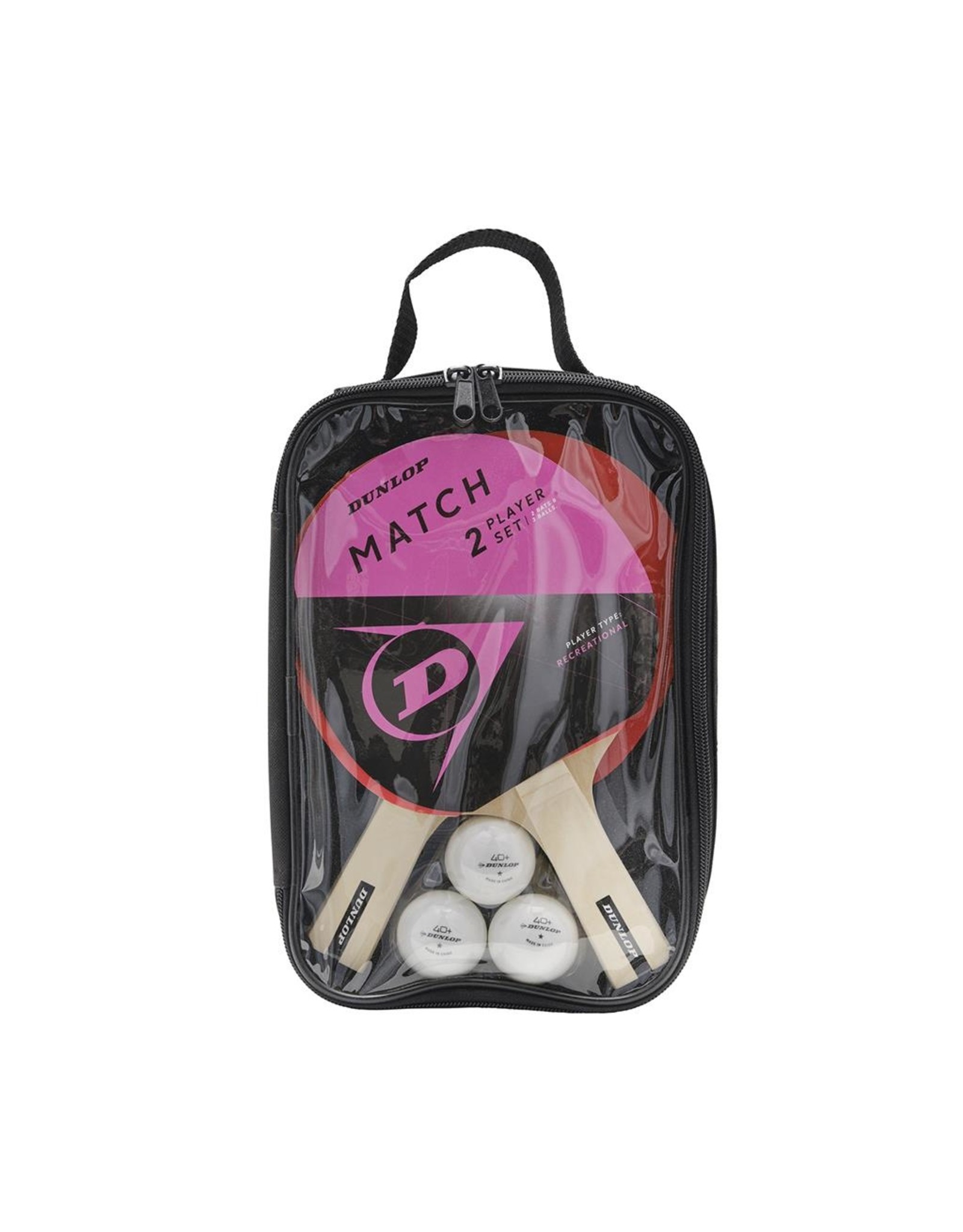 Dunlop D TT MATCH 2 PLAYER SET (2 Bats, 3 Balls, 1 Bag)