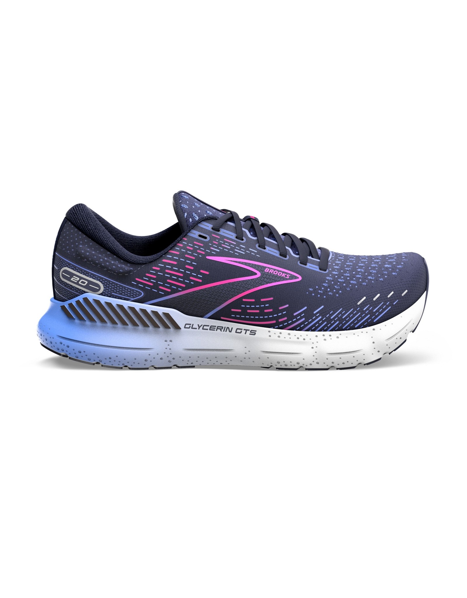 Brooks Glycerin GTS 20-Dames-Peacoat/Blue/Pink