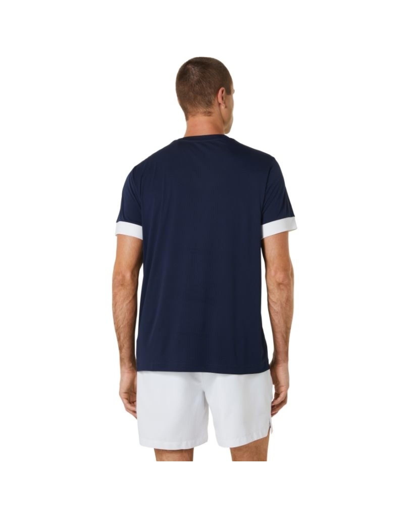 Asics MEN COURT SS TOP-MIDNIGHT/BRILLIANT WHITE-Heren