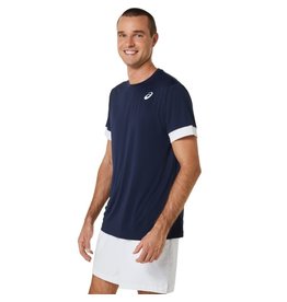 Asics MEN COURT SS TOP-MIDNIGHT/BRILLIANT WHITE-Heren