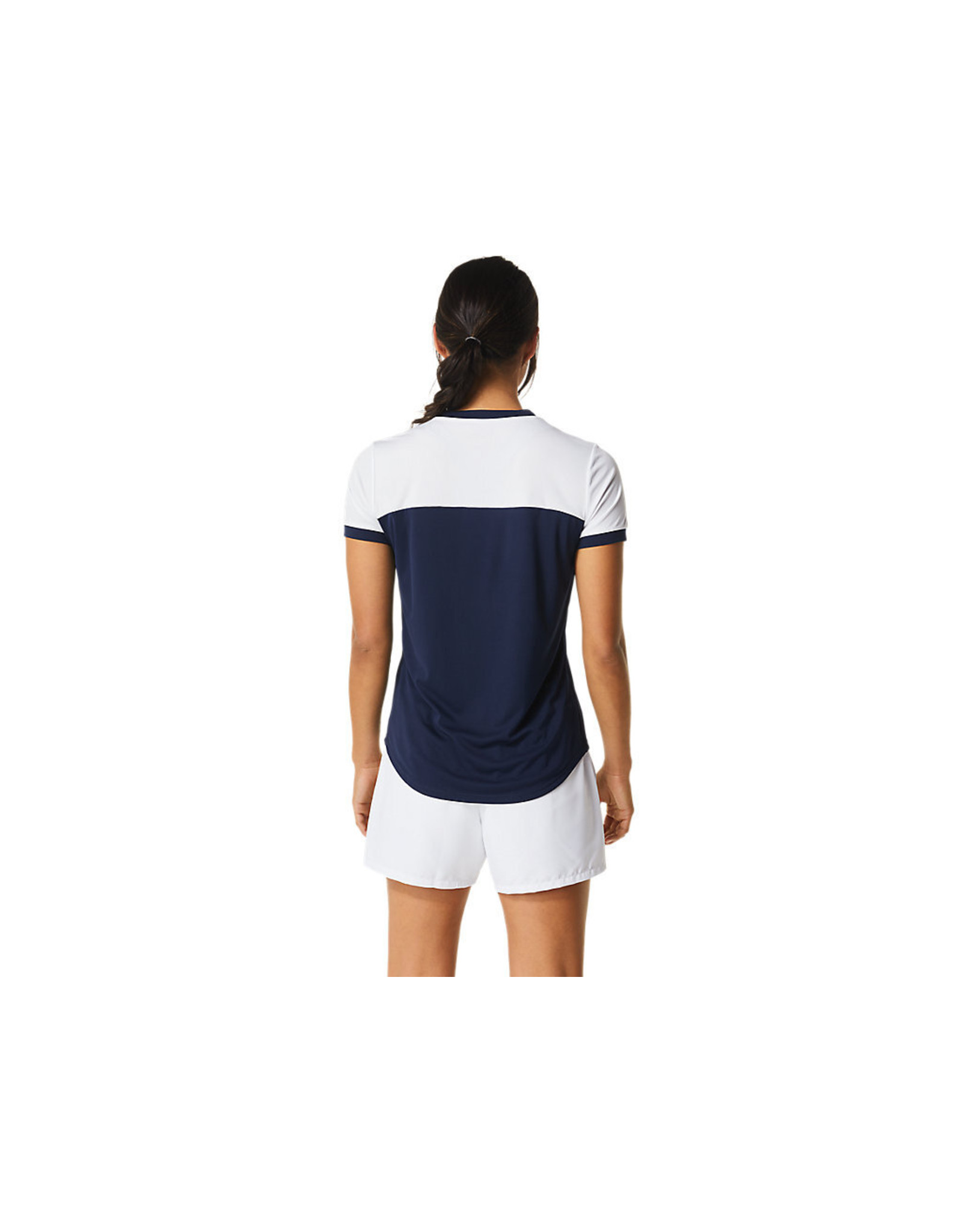 Asics WOMEN COURT SS TOP-MIDNIGHT/BRILLIANT WHITE-Dames