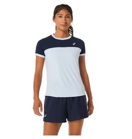 Asics WOMEN COURT SS TOP-SOFT SKY/MIDNIGHT-Dames