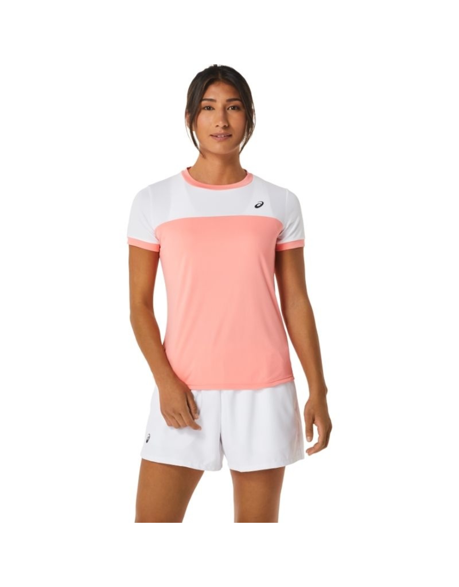 Asics WOMEN COURT SS TOP-GUAVA/BRILLIANT WHITE-Dames