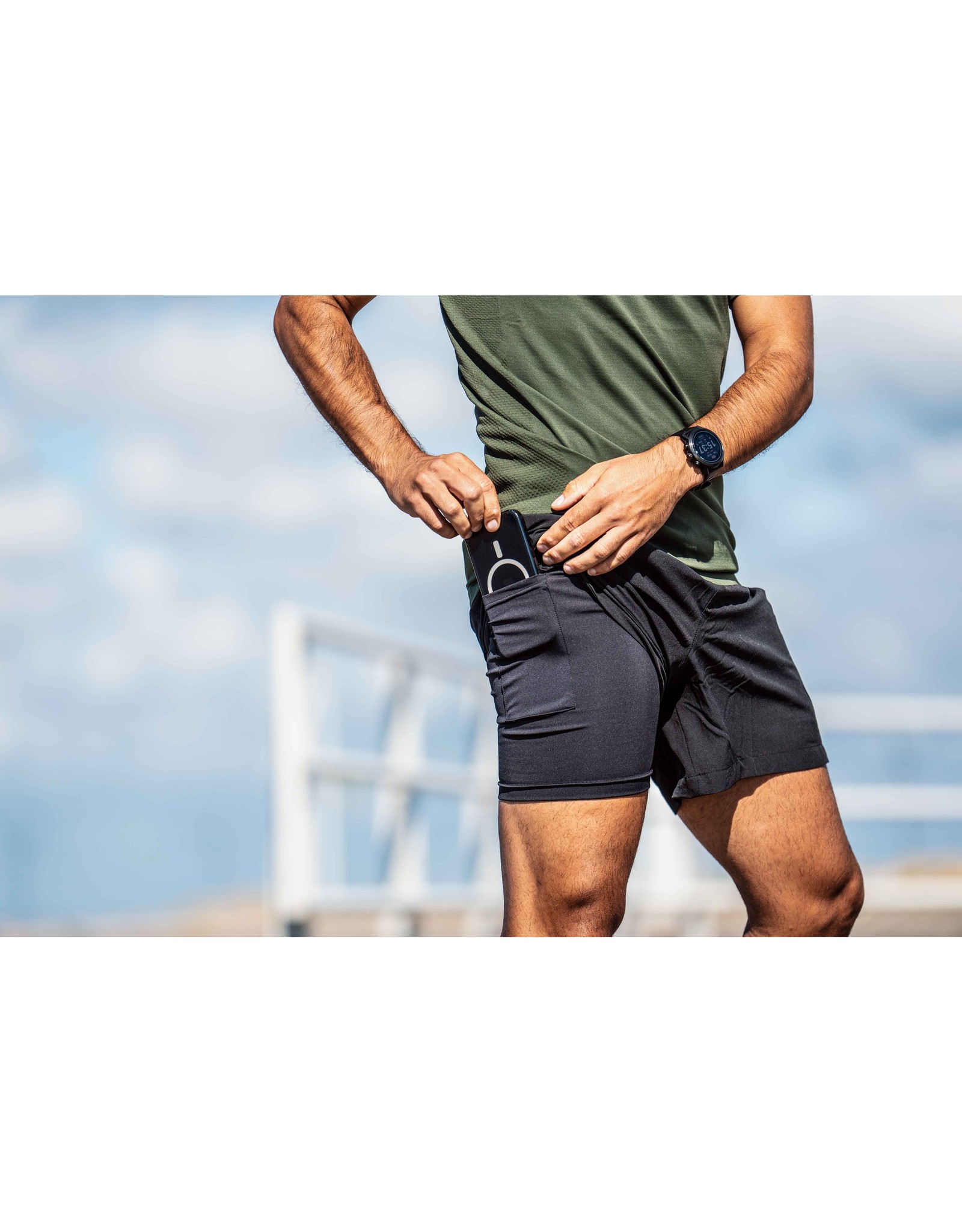 Rogelli Running 2-in-1 Short Essential Zwart