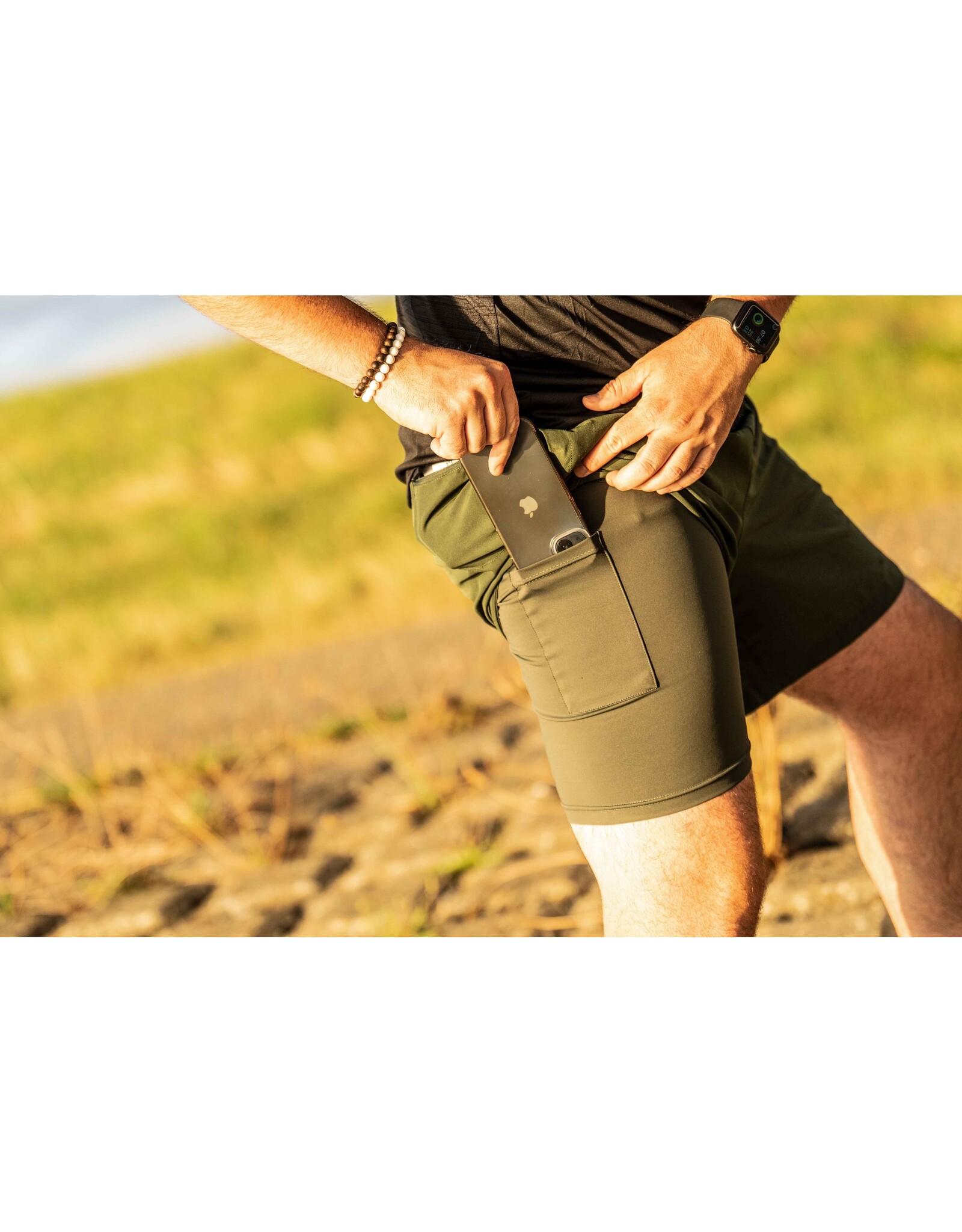 Rogelli Running 2-in-1 Short Essential Leger Groen