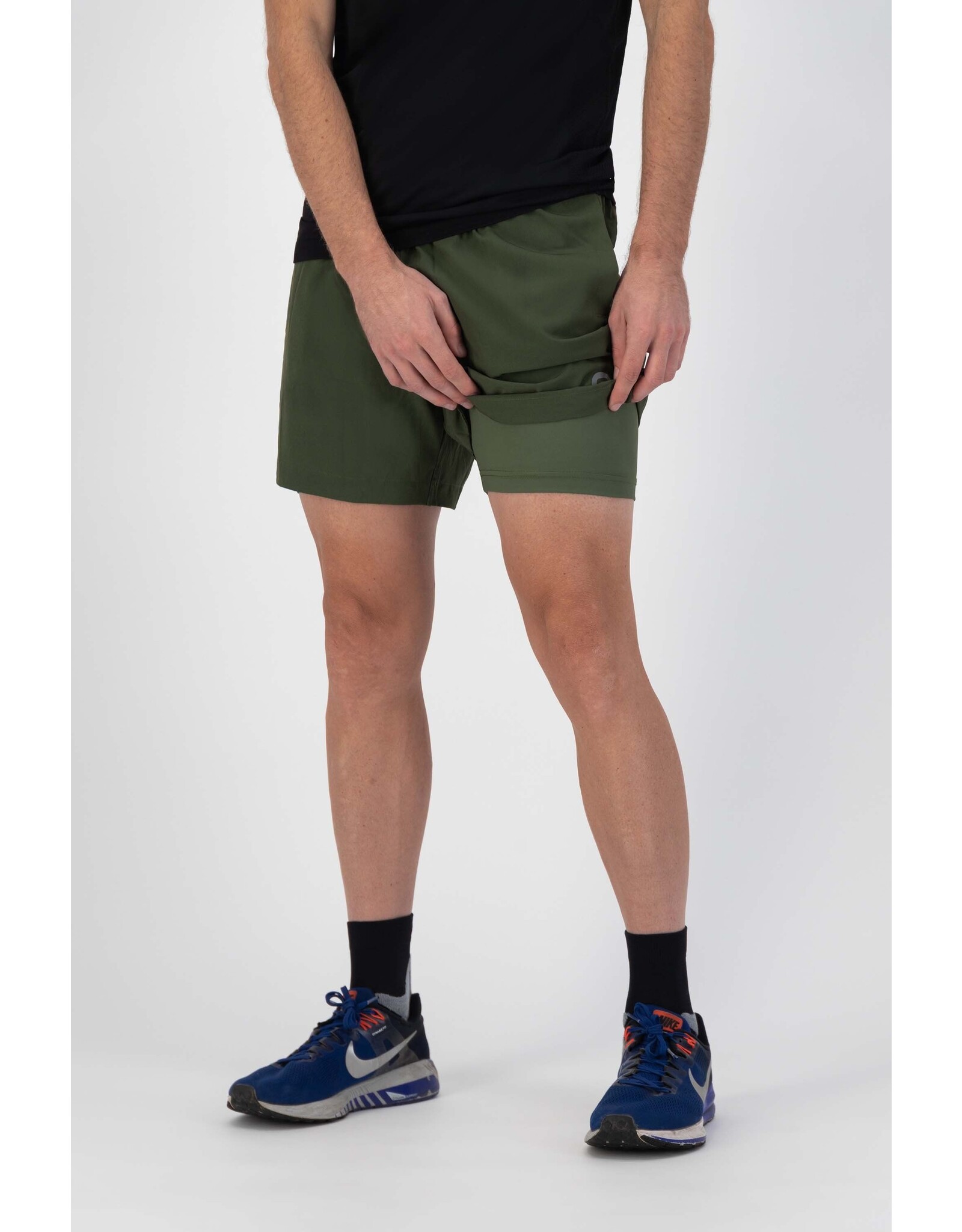 Rogelli Running 2-in-1 Short Essential Leger Groen