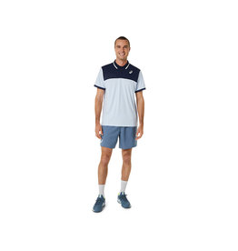 Asics MEN COURT POLO SHIRT-SOFT SKY/MIDNIGHT-Heren