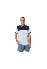 Asics MEN COURT POLO SHIRT-SOFT SKY/MIDNIGHT-Heren