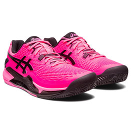 Asics GEL-RESOLUTION 9 CLAY-HOT PINK/BLACK-Heren