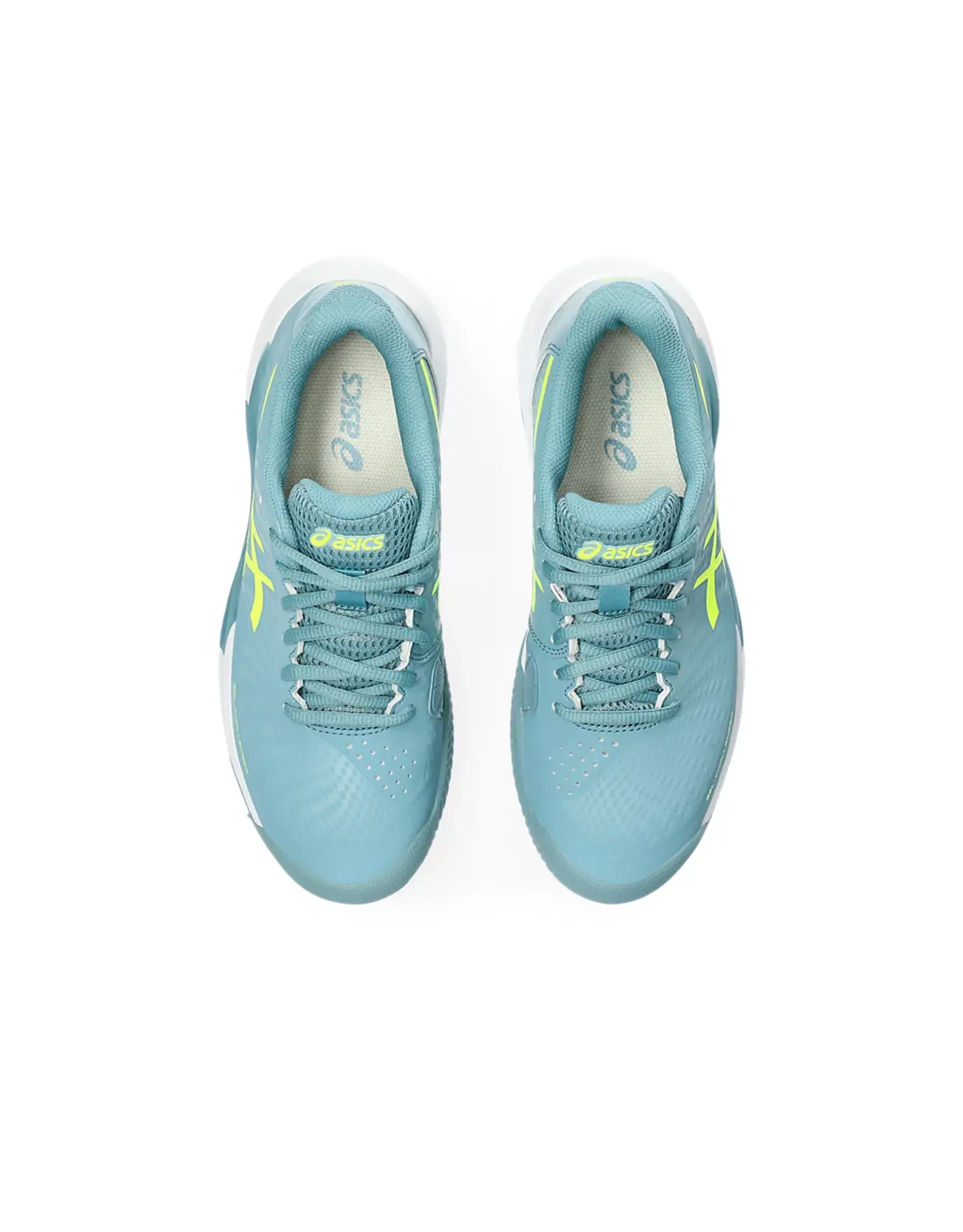 Asics GEL-CHALLENGER 14 CLAY-Dames-GRIS BLUE/SAFETY YELLOW