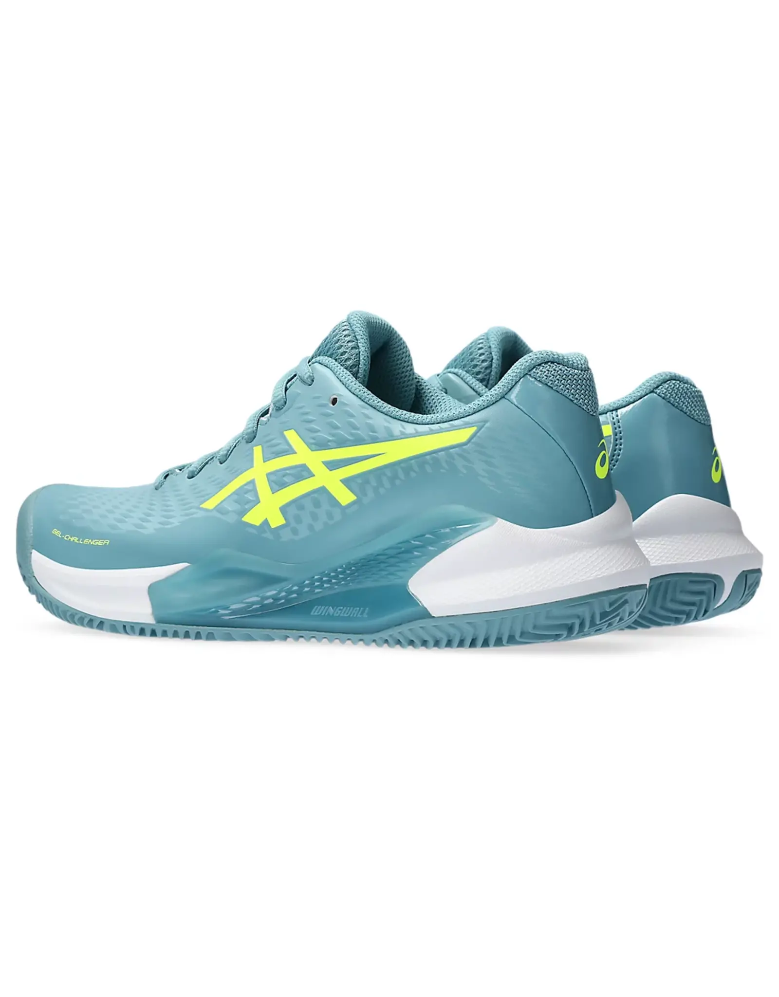 Asics GEL-CHALLENGER 14 CLAY-Dames-GRIS BLUE/SAFETY YELLOW