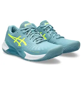 Asics GEL-CHALLENGER 14 CLAY-Dames-GRIS BLUE/SAFETY YELLOW