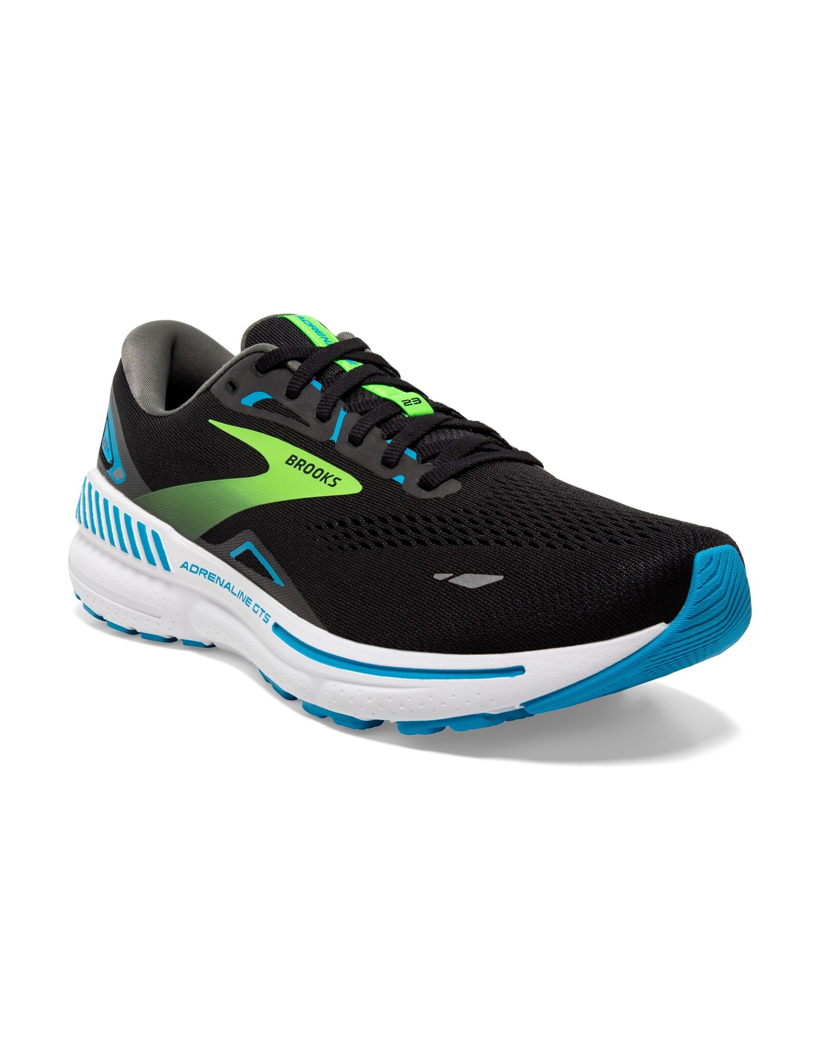 Brooks Adrenaline GTS 23-Heren-Black/Hawaiian Ocean/Green