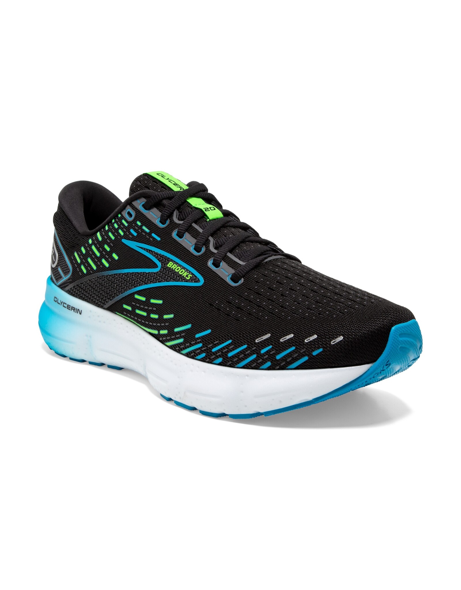 Brooks Glycerin 20-Heren-Black/Hawaiian Ocean/Green