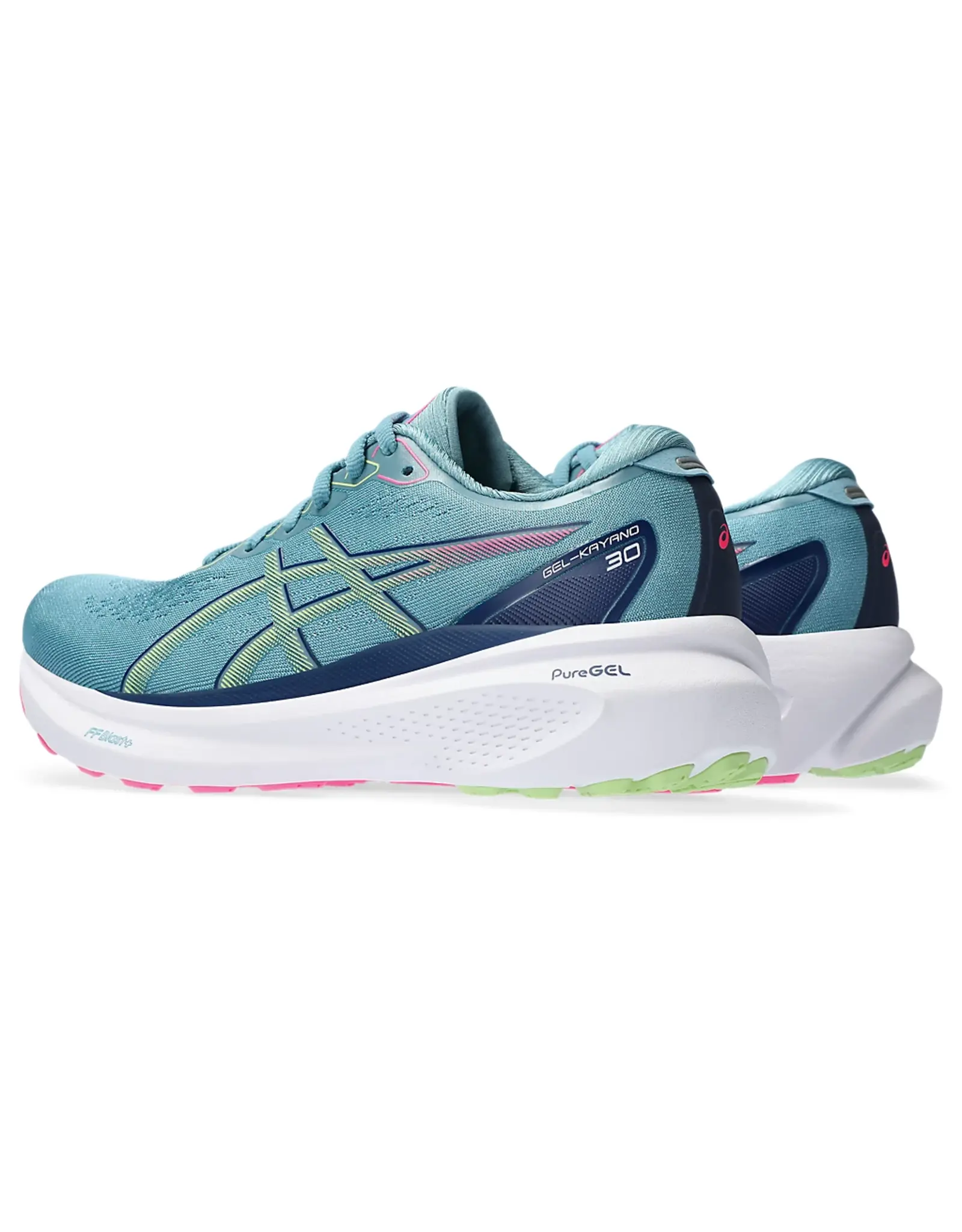 Asics GEL-KAYANO 30-Dames-GRIS BLUE/LIME GREEN