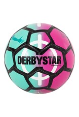 Derbystar Street Soccer Ball-Mint-Pink-Black