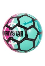 Derbystar Street Soccer Ball-Mint-Pink-Black