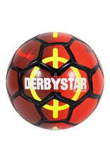 Derbystar Street Soccer Ball-Red-Neon Yellow