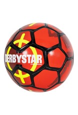 Derbystar Street Soccer Ball-Red-Neon Yellow