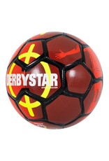 Derbystar Street Soccer Ball-Red-Neon Yellow