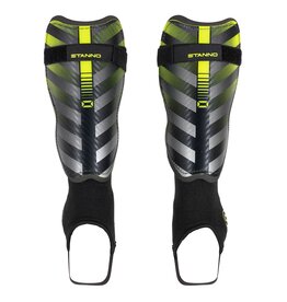 Stanno Liga IV Shin Guards-Black-Neon Yellow