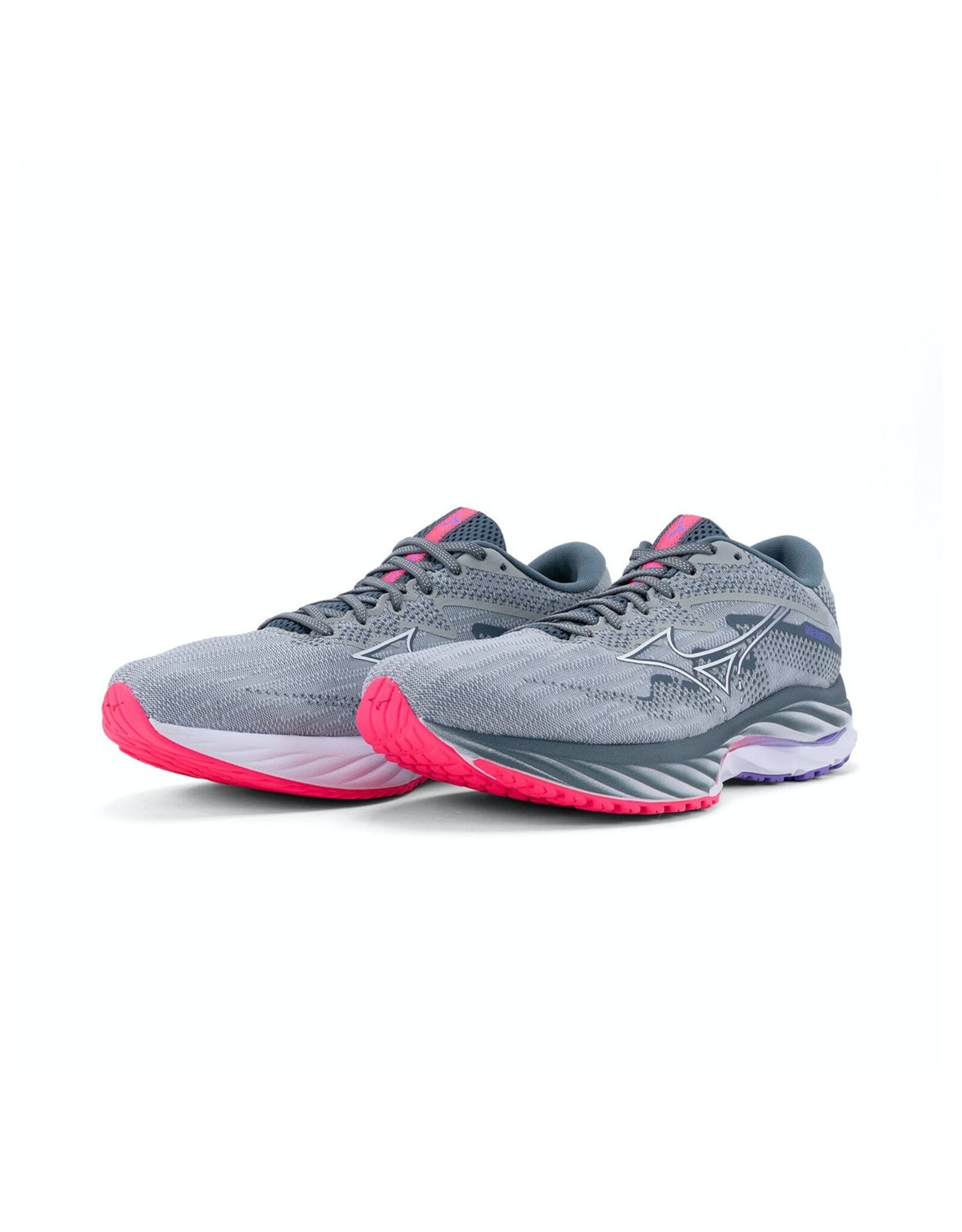 Mizuno WAVE RIDER 27-Dames-PBlue/White/H-VPink