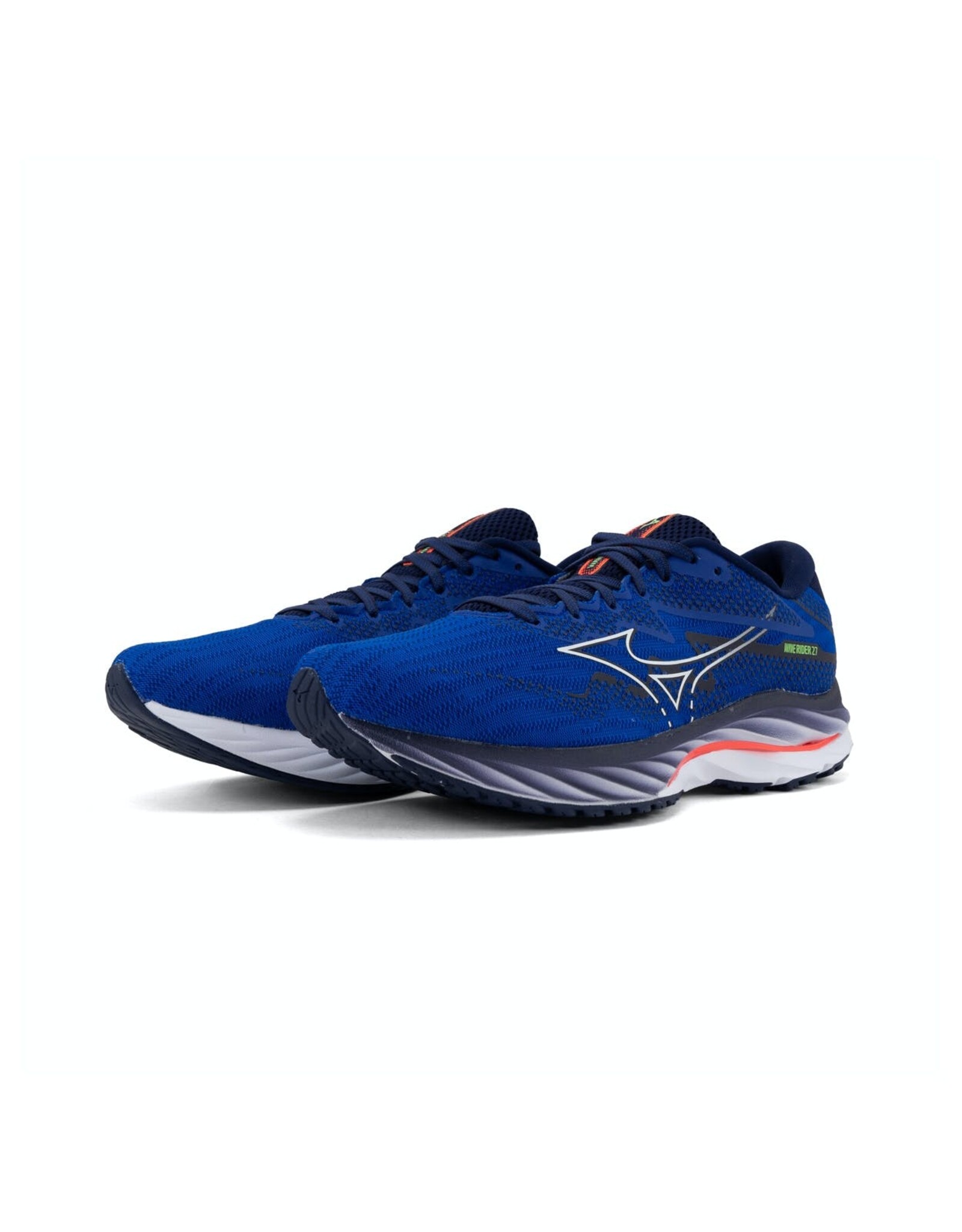 Mizuno WAVE RIDER 27-Heren-SurfWeb/White/NeonFlame