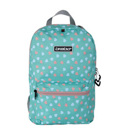 Brabo BB5200 Backpack Storm Hearts Turq/Pink-Pink/Turqoise